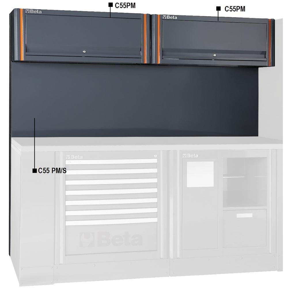 Beta Tools - RC55 2PM Tool Panel with Suspended Cabinets image 1