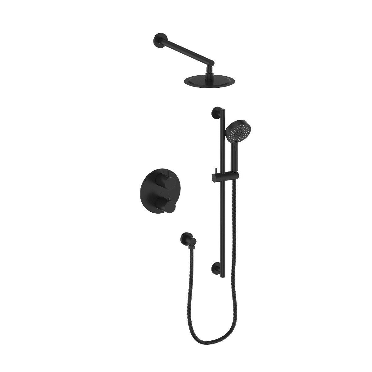 ZLINE Emerald Bay Thermostatic Shower System in Matte Black (EMBY-SHS-T2-MB) image 1