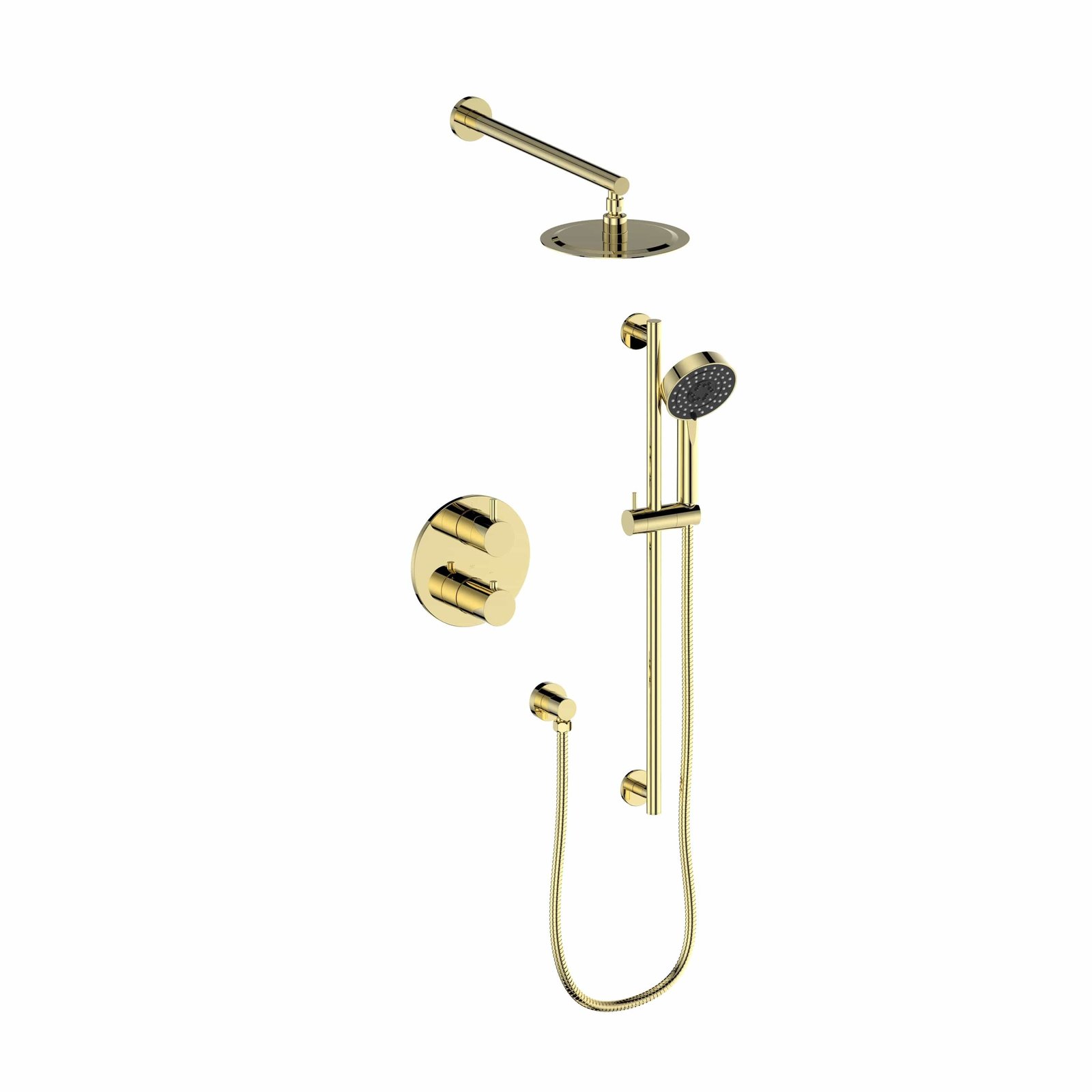 ZLINE Emerald Bay Thermostatic Shower System in Polished Gold (EMBY-SHS-T2-PG) image 1