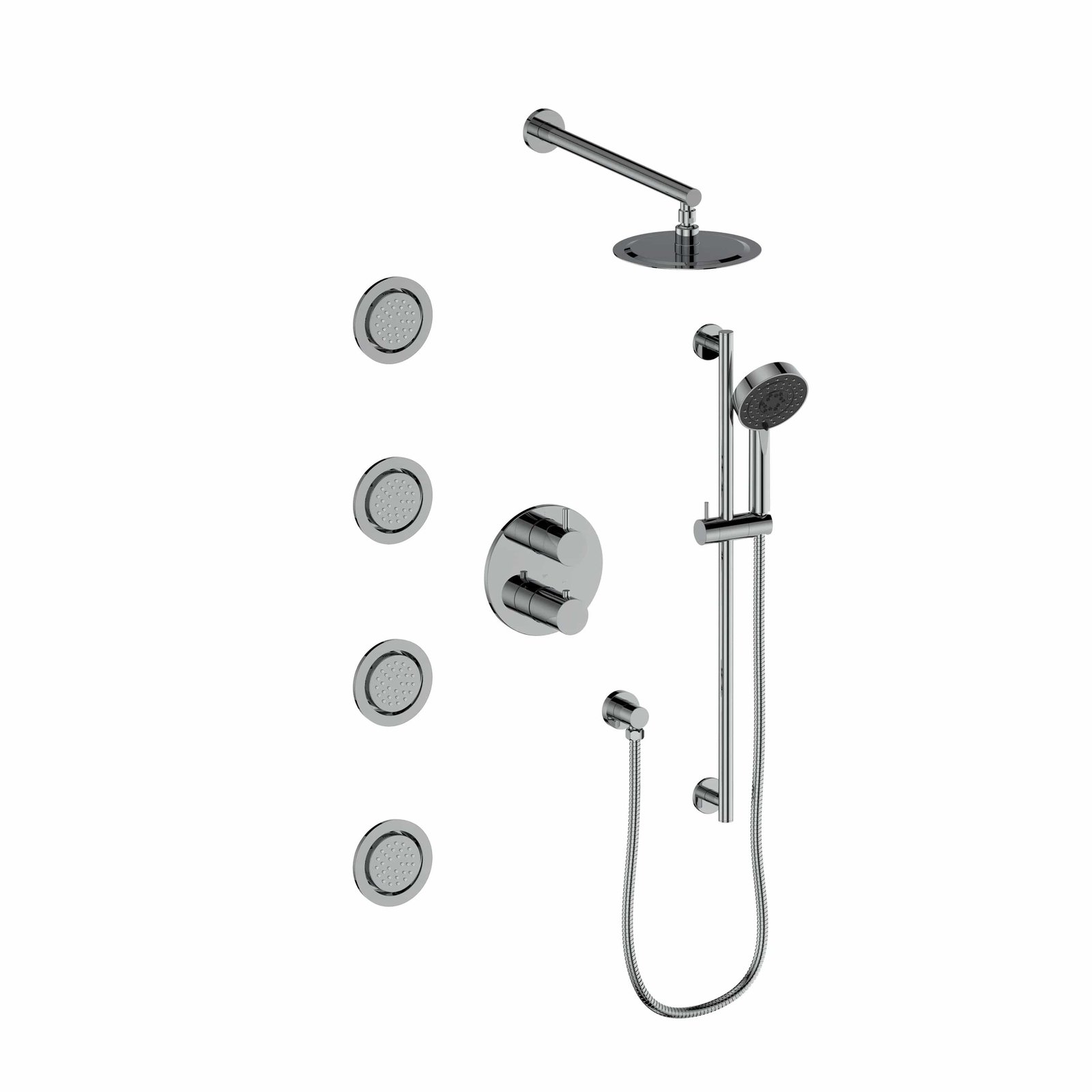 ZLINE Emerald Bay Thermostatic Shower System with Body Jets in Chrome (EMBY-SHS-T3-CH) image 1