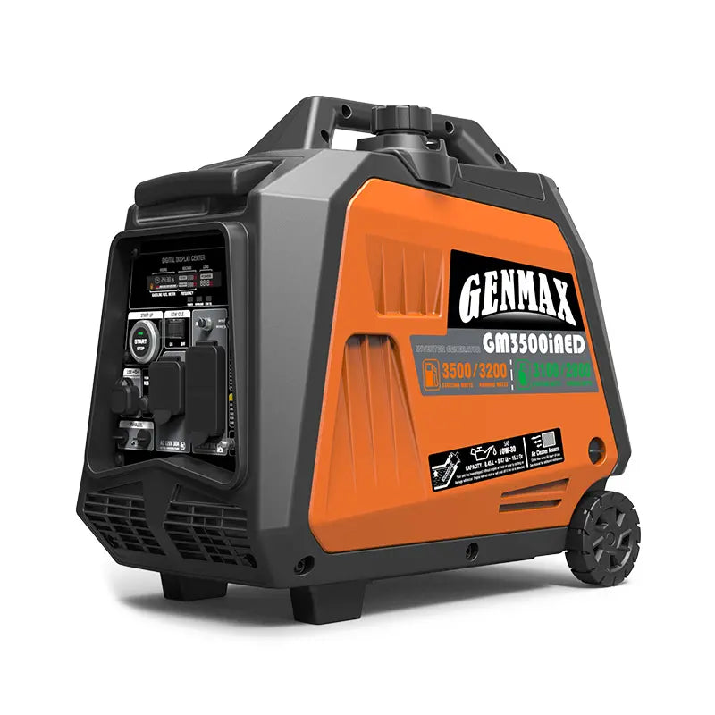 Genmax GM3500iAED Portable Inverter Generator, 3500W Super Quiet Gas or Propane Dual Fuel Portable Engine with Parallel Capability image 1