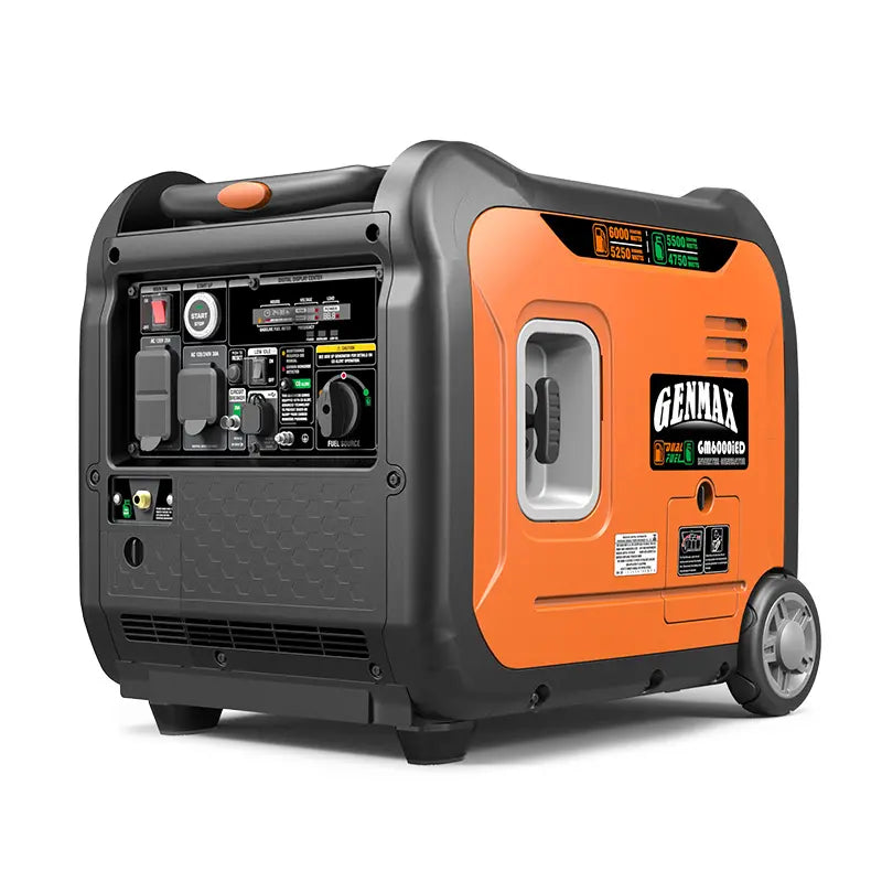 Genmax GM6000iED Portable Inverter Generator, 6000W Super Quiet Dual Fuel Portable Engine image 1