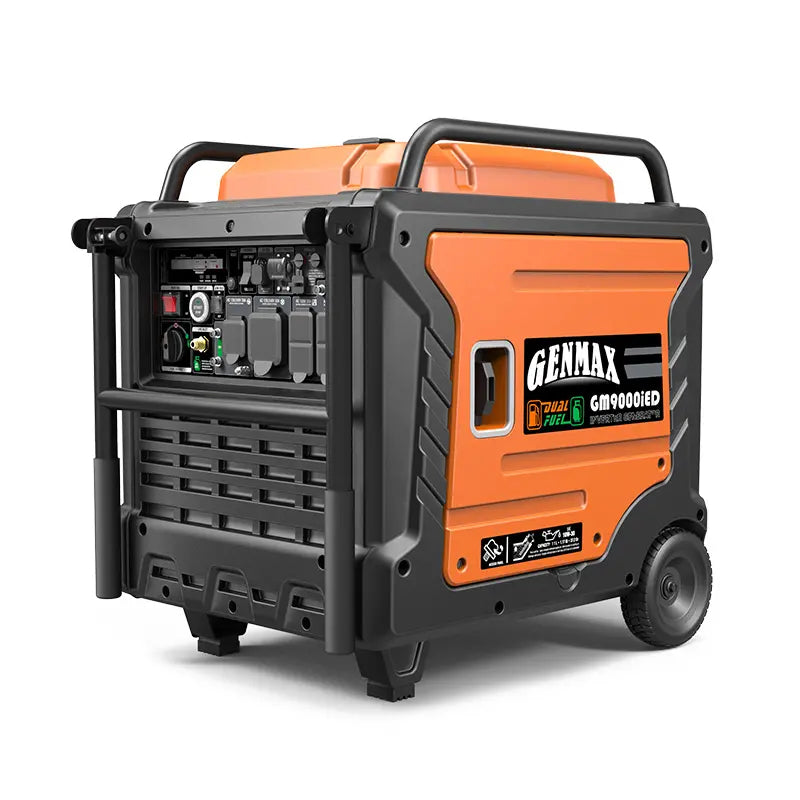 Genmax GM9000iED Portable Inverter Generator, 9000W Super Quiet Dual Fuel Portable Engine with Parallel Capability image 1