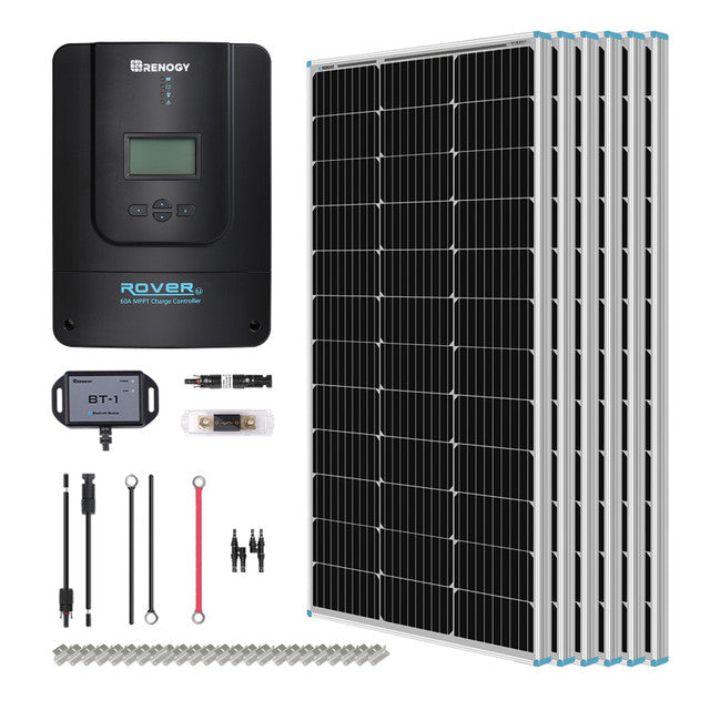 Renogy RKIT600DPM-RVR60 - 600W 12V Monocrystalline Solar Premium Kit w/Rover 60A Charger Controller image 1