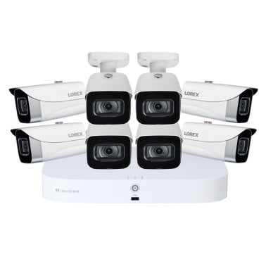Lorex N84382-8CA8-E Fusion 4K 8.0-MP 8-Camera-Capable 2-TB Wired NVR System, White (with Eight 4K Wired IP Bullet Cameras) image 1