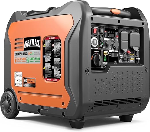 Genmax GM7250iEDC Portable Inverter Generator, 7250W Super Quiet Dual Fuel Portable Engine with Parallel Capability, EPA &CARB Compliant image 1