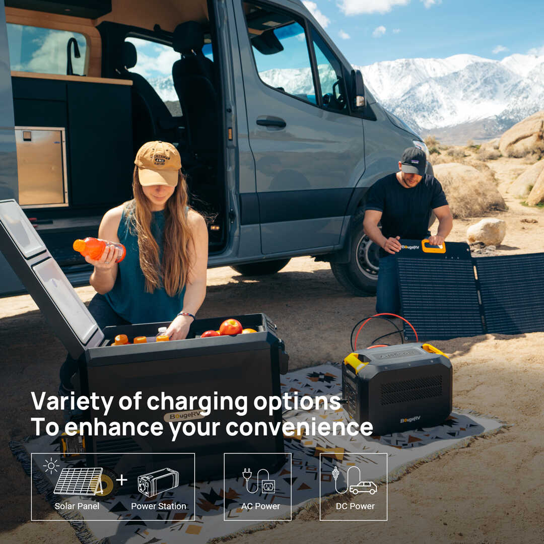 BougeRV ASPEN 50 PRO 53QT Dual Zone 12V Portable Refrigerator with 220Wh Battery image 5