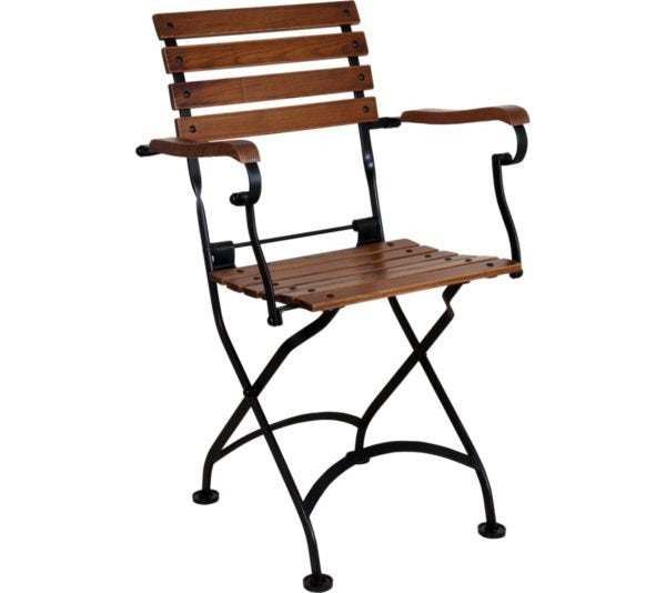 DemarForge Folding Chair 5505 - Stackable - European Chestnut Wood Clear Coated Slats (Set of 2) image 1