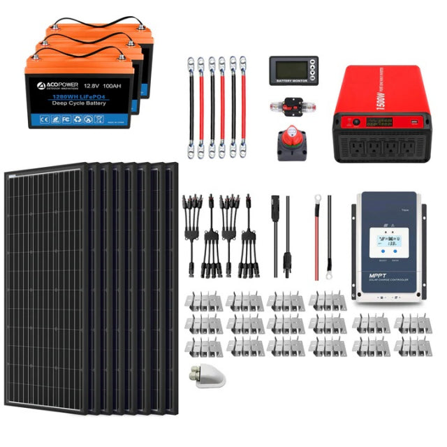 Acopower 100W mono
600Ah/3kW
(3x200Ah) Li600Ah M800w image 1