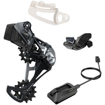 SRAM X01 Eagle AXS Upgrade Kit - Rear Derailleur for 52t Max, Battery, Eagle AXS Rocker Paddle Controller with Clamp, Charger/Cord, Lunar image 1