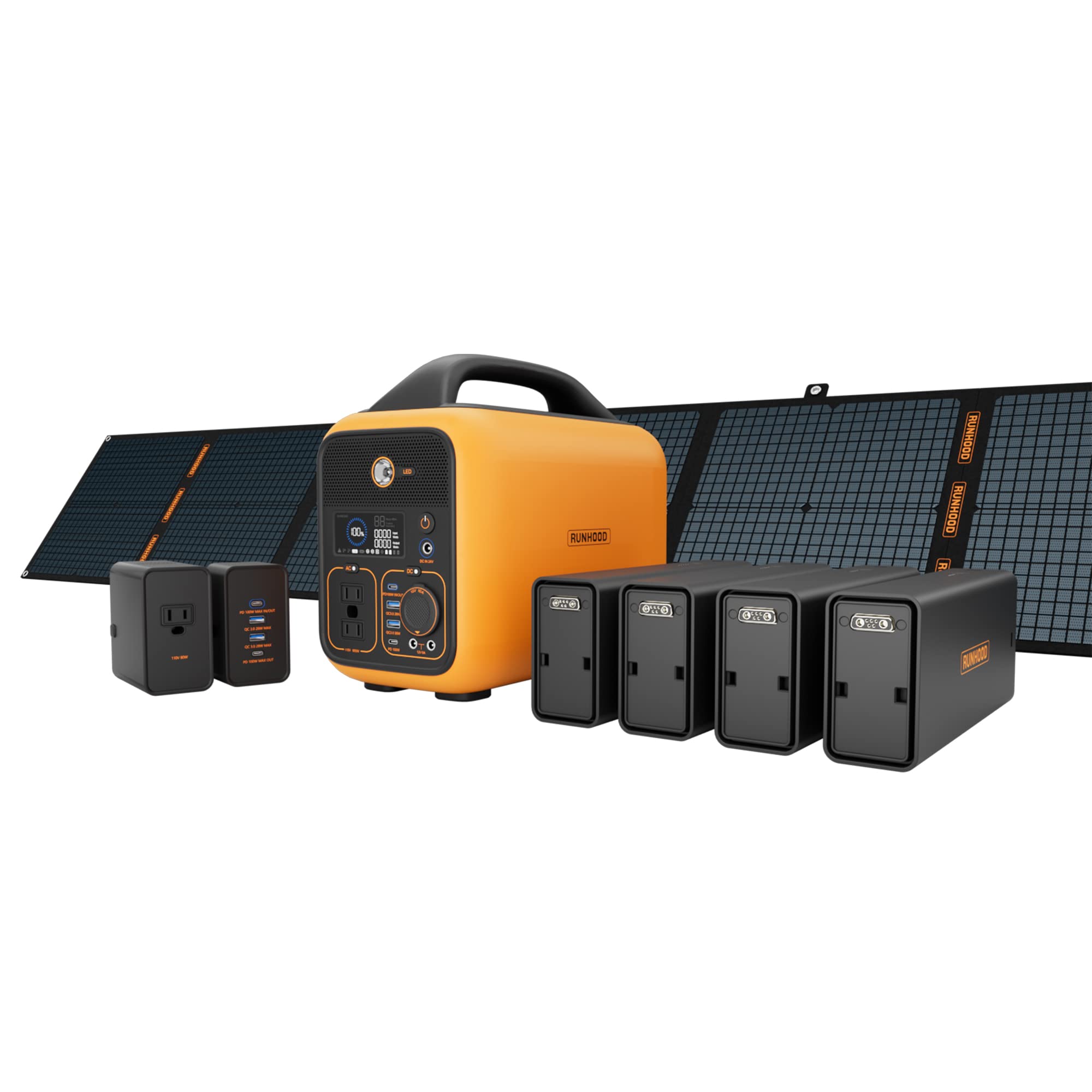 Runhood RALLYE 600 PRO Power Station + 100W solar panel image 1