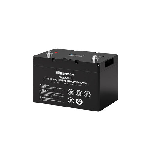 Renogy RBT100LFP12S - 12V 100Ah Smart Lithium Iron Phosphate Battery image 1
