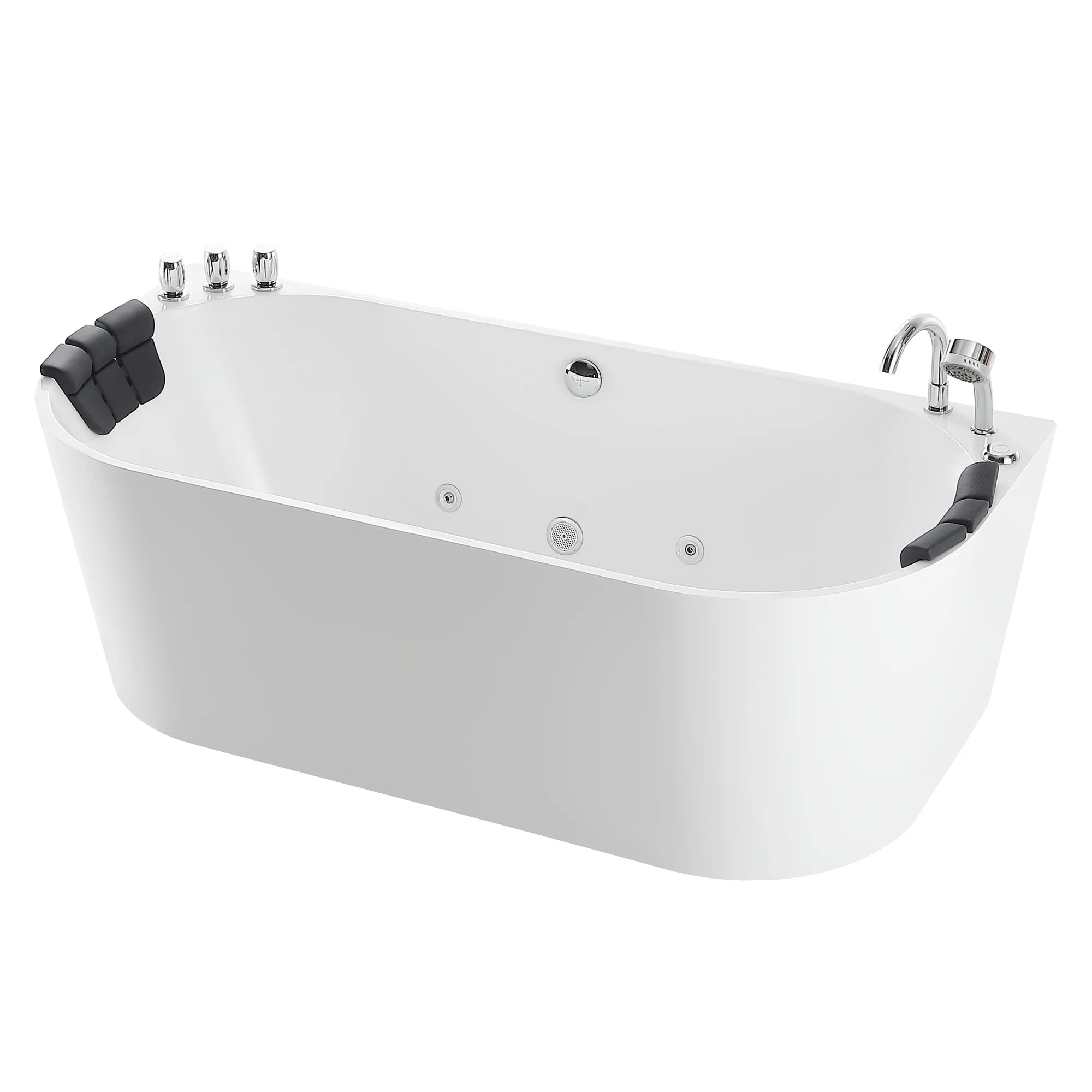 Empava 71 in. Whirlpool Acrylic Alcove Bathtub - EMPV-71AIS08 image 1