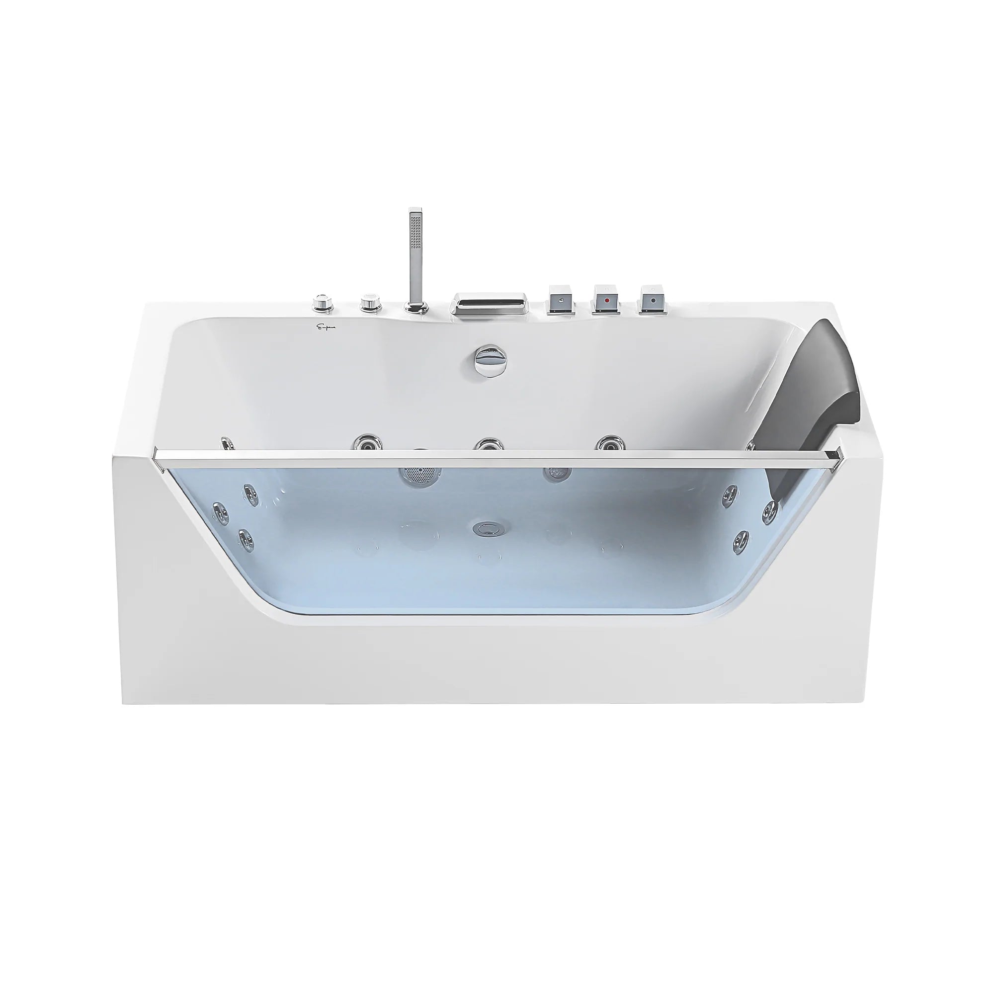 Empava 67 in. Whirlpool Rectangular Bathtub - EMPV-67JT408LED image 1