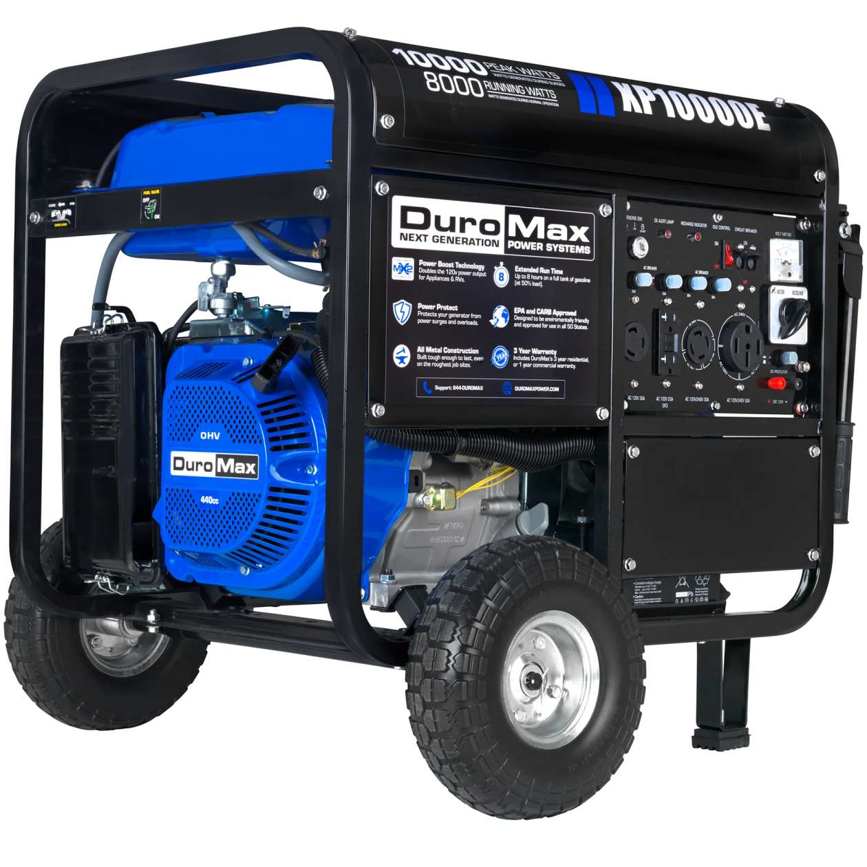REFURB DuroMax XP10000E 10,000 Watt Gasoline Generator Blue / Black (Grade A) image 1