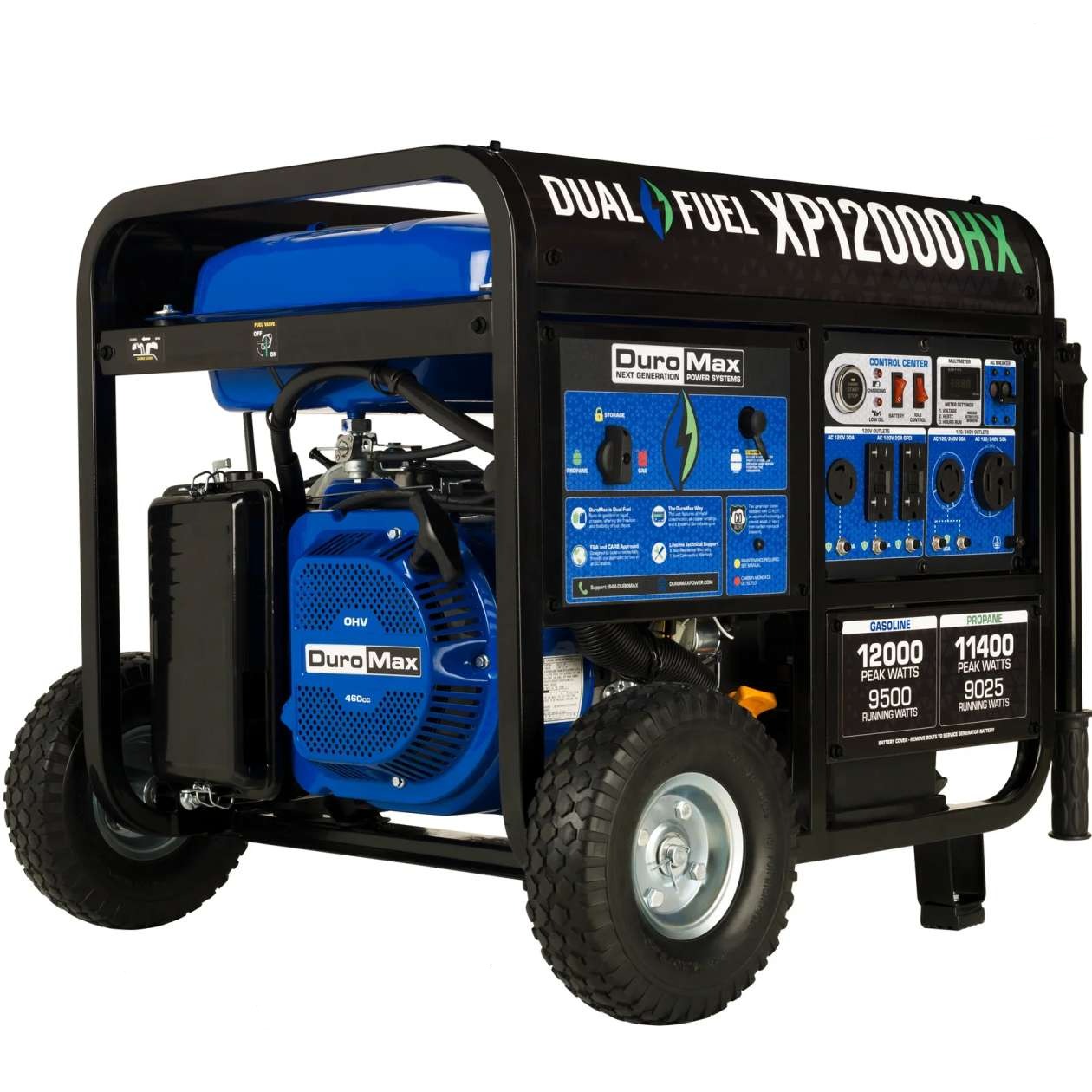 REFURB DuroMax XP12000HX 12,000 Watt 18 HP Dual Fuel Gas Propane Portable Generator (Grade A) image 1