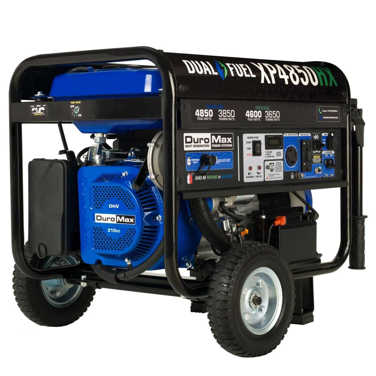 REFURB DuroMax XP4850HX 4,850 Watt 7HP Dual Fuel Portable Generator W/ CO Alert 50- State (Grade A) image 1