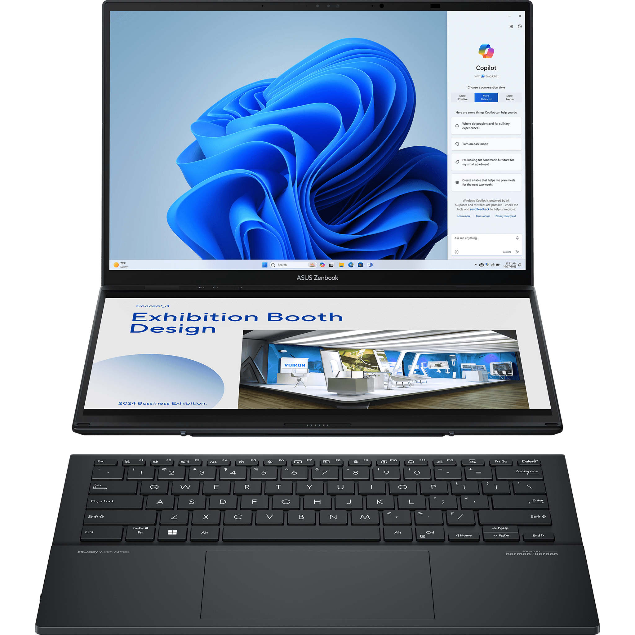 ASUS Zenbook Duo UX8406CA-PS99T Dual-Touchscreen Laptop image 1