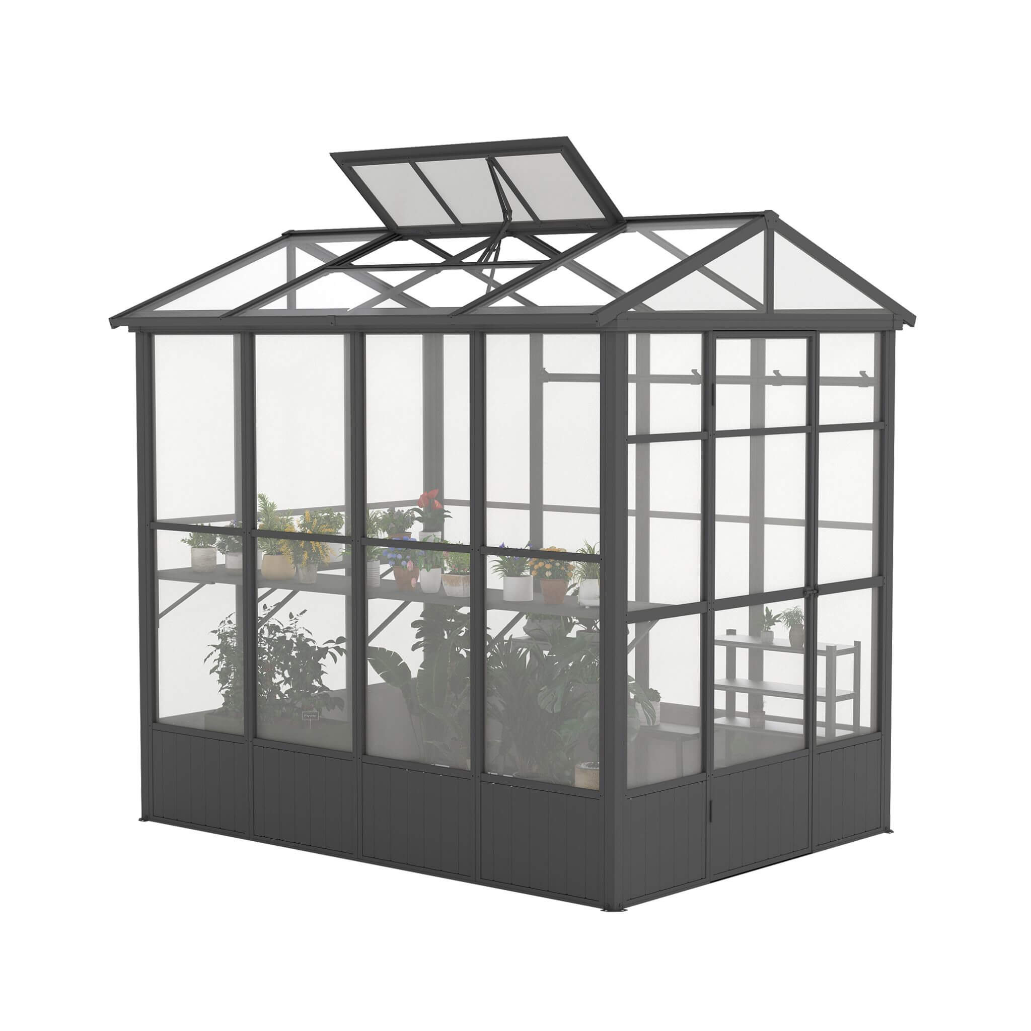 [06X08FT] Heavy Duty Outdoor Polycarbonate Greenhouse With Fully Automatic Temperature Control Vent (SAK51892) image 1