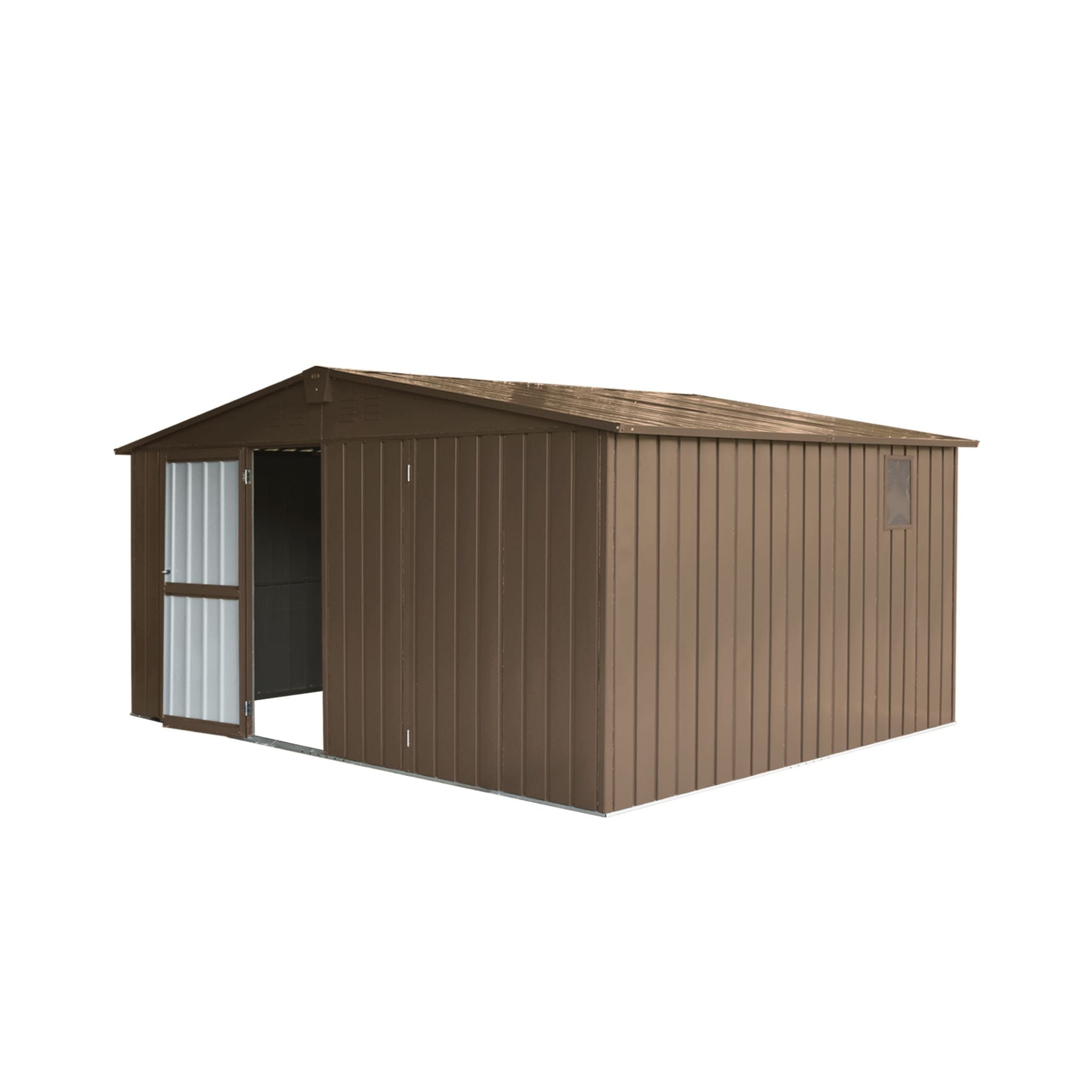 [11X12FT] Outdoor Backyard Storage Metal Shed With Galvanized Steel Frame, Windows, And Lockable Doors (SAK60167) image 1