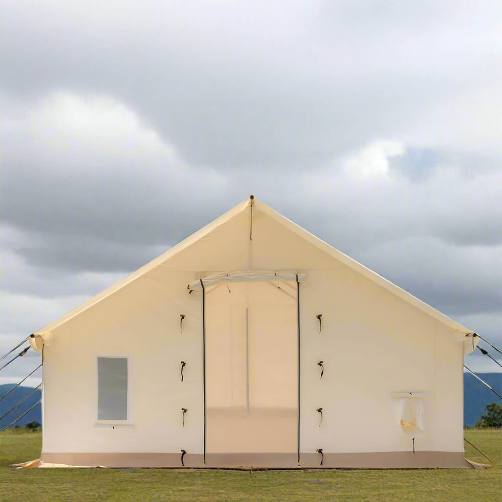 [16x20FT] White Duck Alpha Pro Wall Tent With Heat Resistant Silicone-Coated Stove Jack (SAK28563) image 1