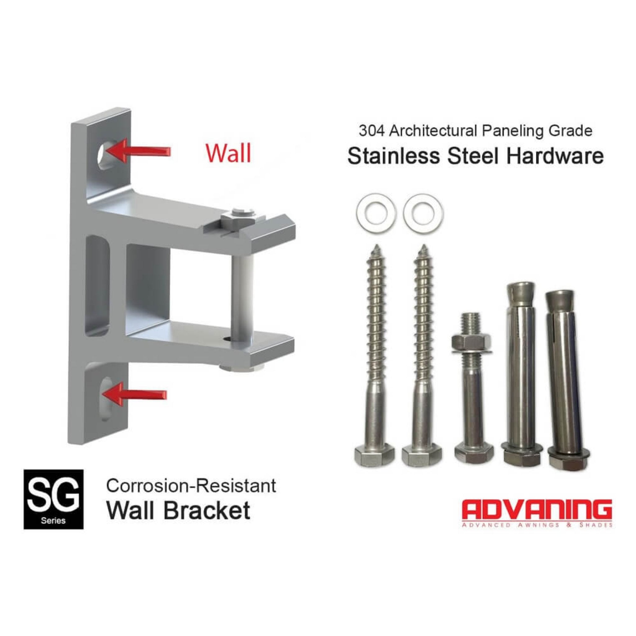 Advaning SG Series Manual Retractable Fully Assembled Sun Shade Canopy Awning, Gray (MA1210-MA1410) (SAK53186) image 5