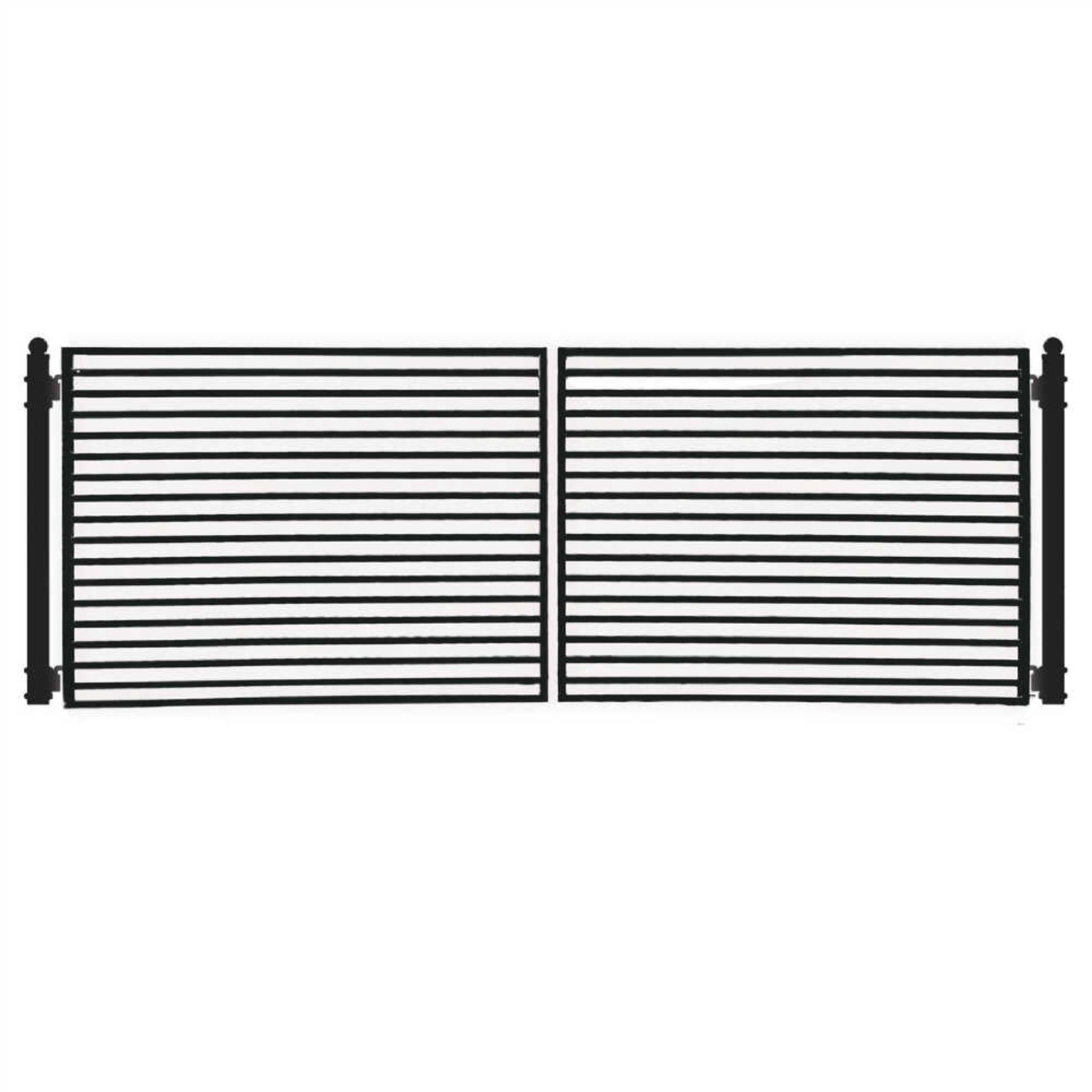 [12-18FT] Aleko Milan Style Steel Dual Swing Driveway Gate [DGMILD-AP] (SAK45982) image 1