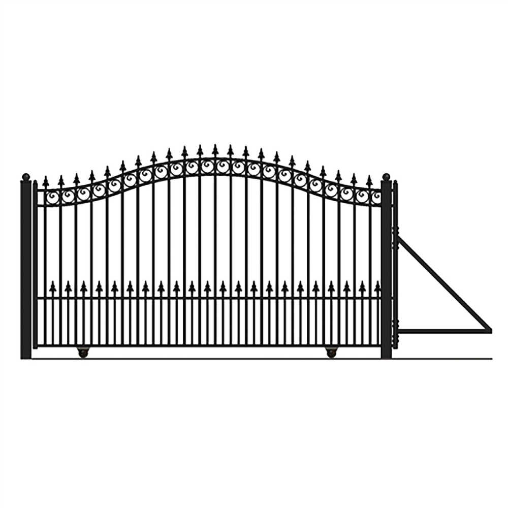[12-18FT] Aleko Prague Style Premium Steel Sliding Driveway Gate [DGPRASSL-AP] (SAK71492) image 1