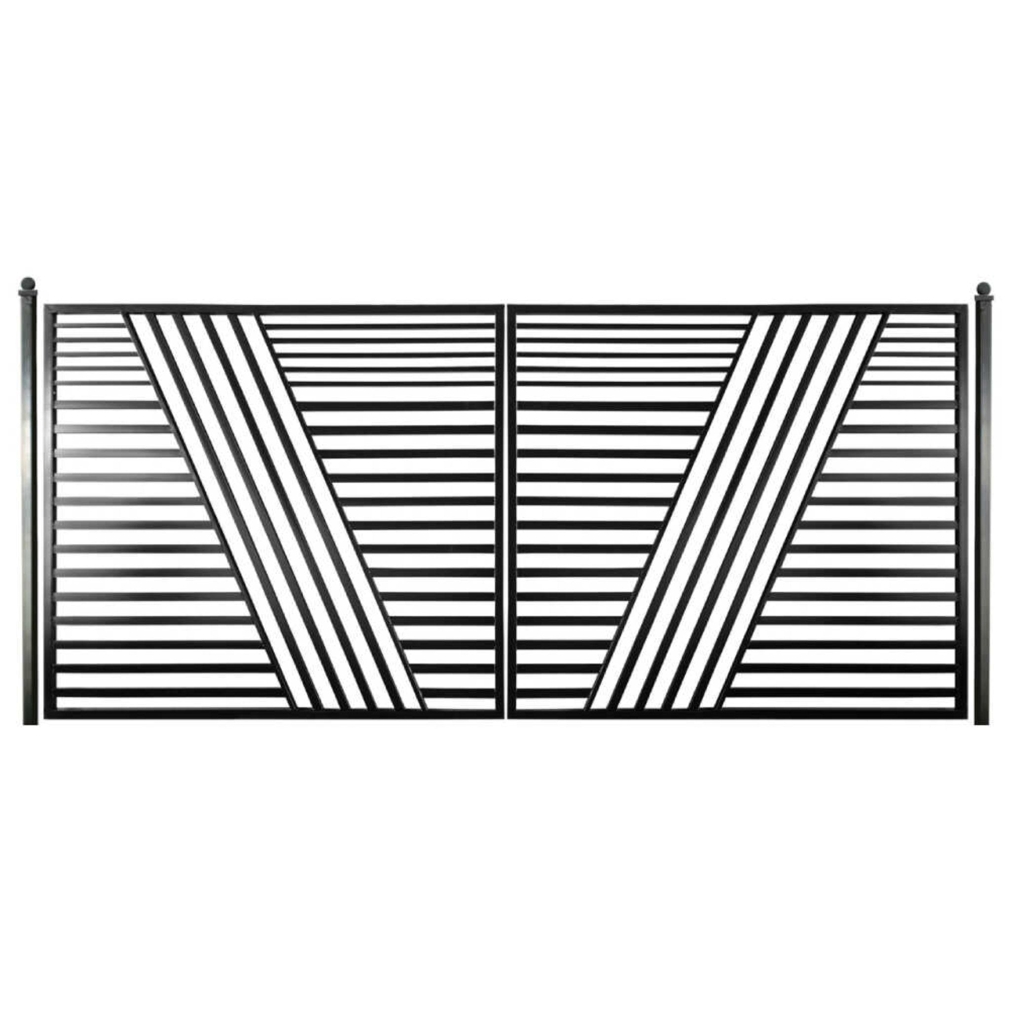 [12-18FT] Aleko Sofia Style Steel Dual Swing Driveway Gate [DGSOFD-AP] (SAK87214) image 1