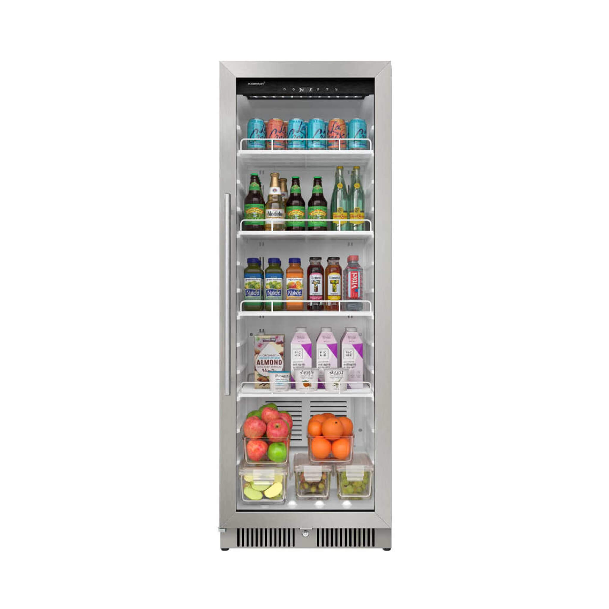 Edgestar 10.1 Cubic Feet Commercial Beverage Merchandiser With Temperature Alarm and Reversible Door, 22