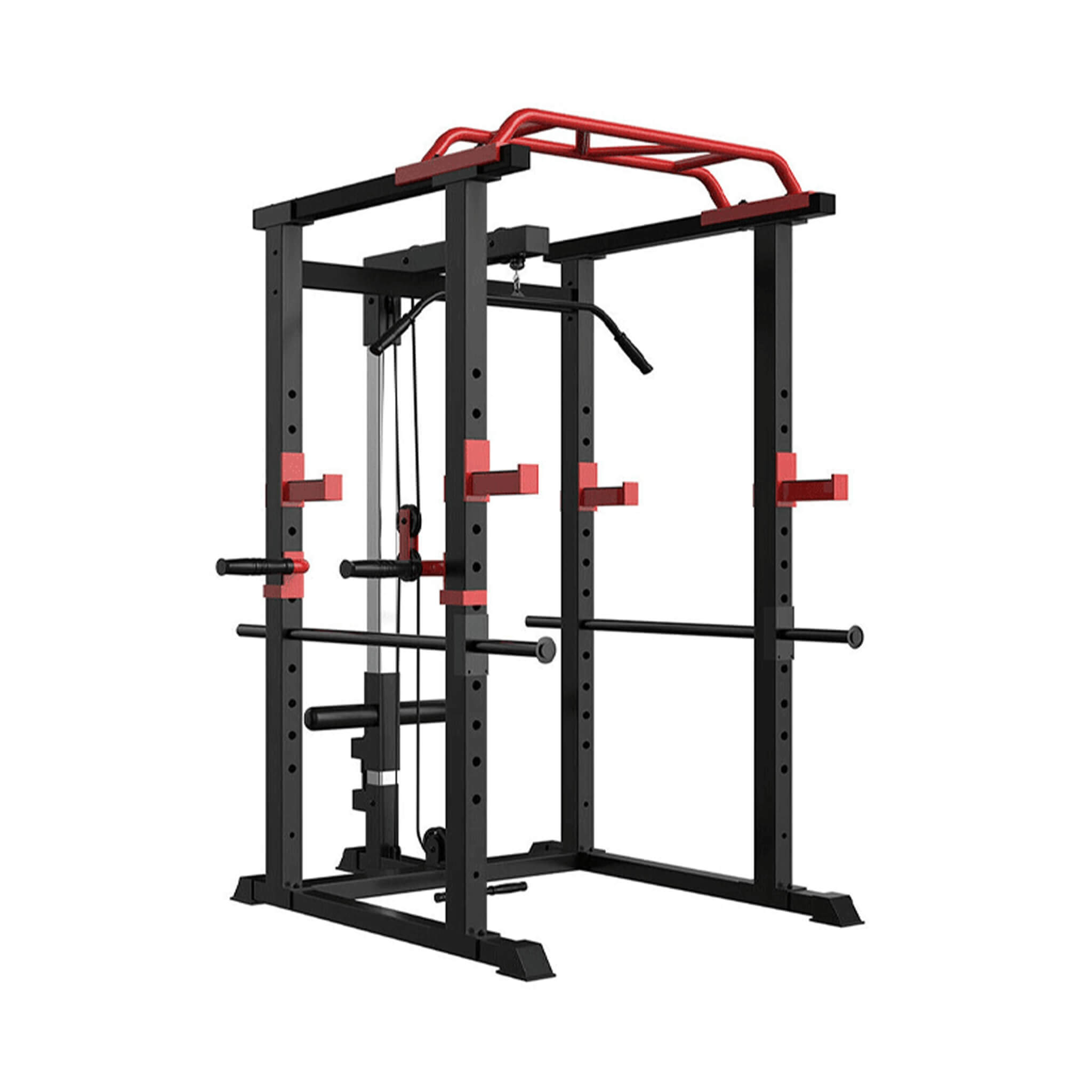Heavy Duty Professional Multi-Function Adjustable Power Cage Rack, 1000LBS (SAK98149) image 1