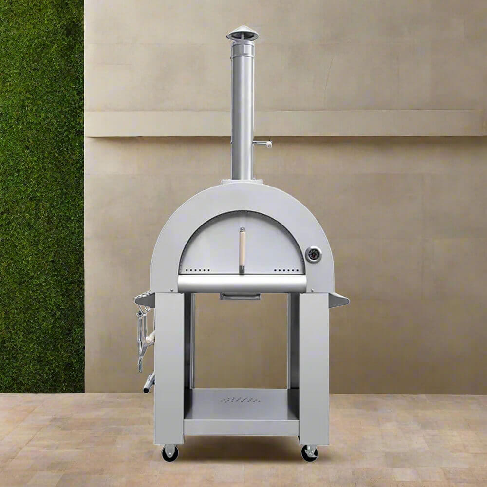 KoKoMo Grills Premium 32 Inch Stainless Steel Wood Fired Pizza Oven - KO-PIZZAOVEN (SAK92618) image 1