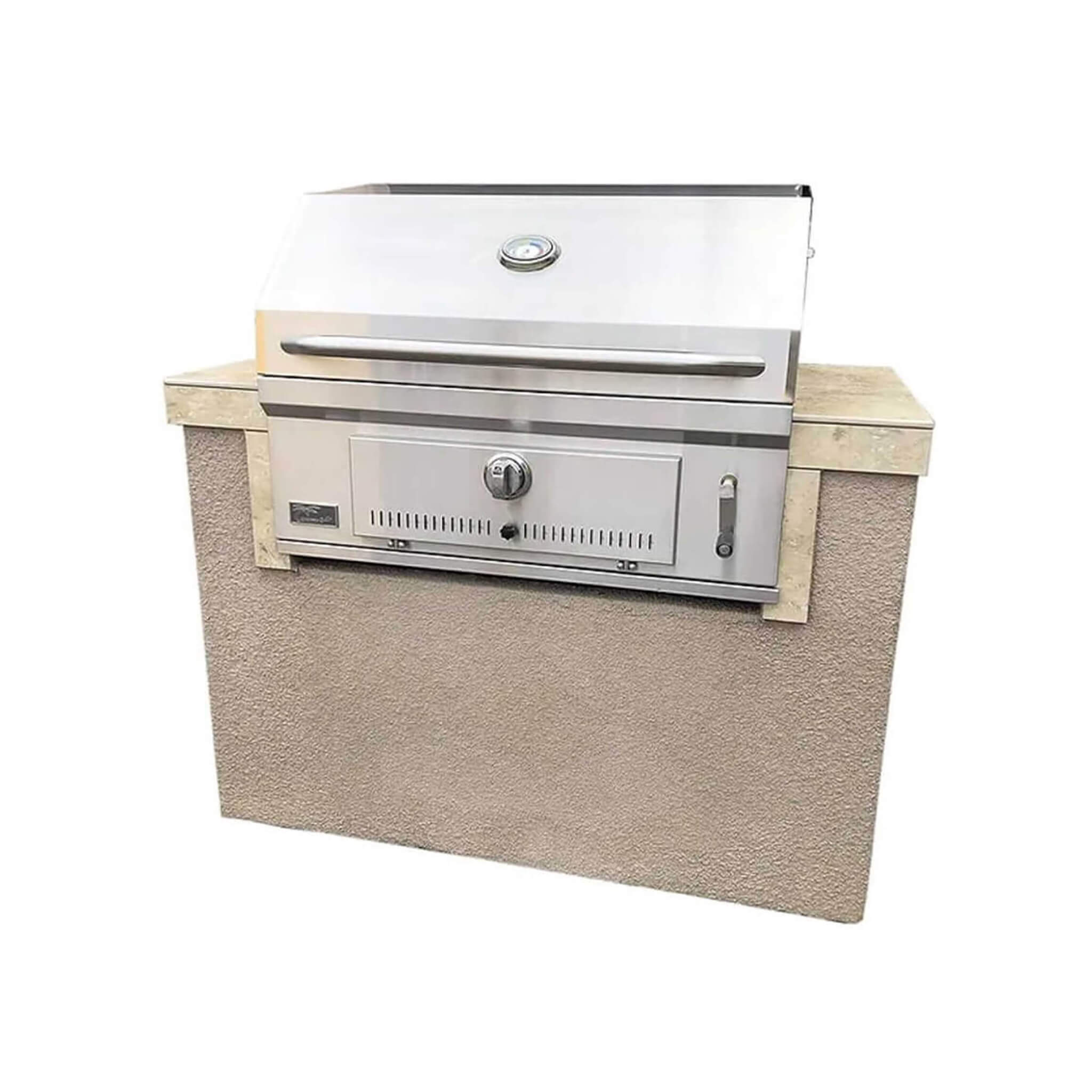 KoKoMo Grills St. Martin Charcoal Outdoor Built-In BBQ Island With 32