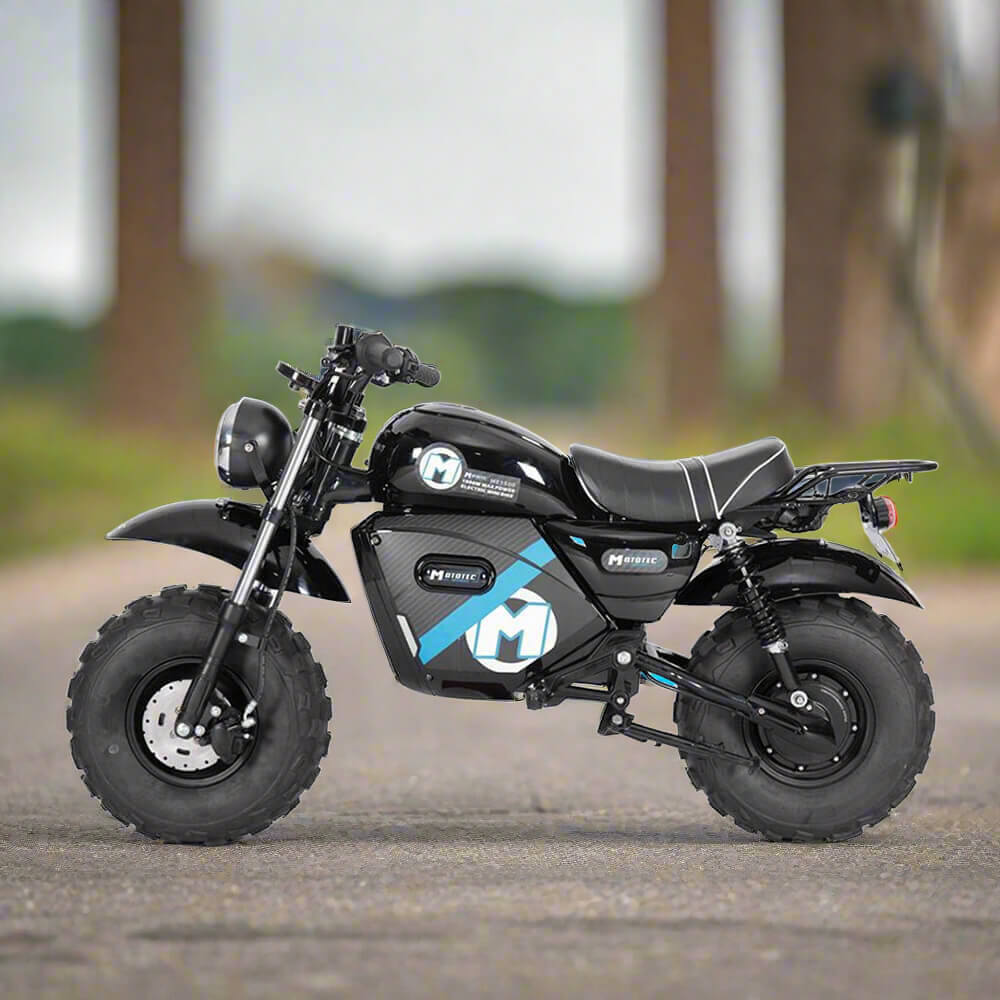 MotoTec 1500W 60V/20AH Electric Powered Mini Bike, Black (97368524) image 1