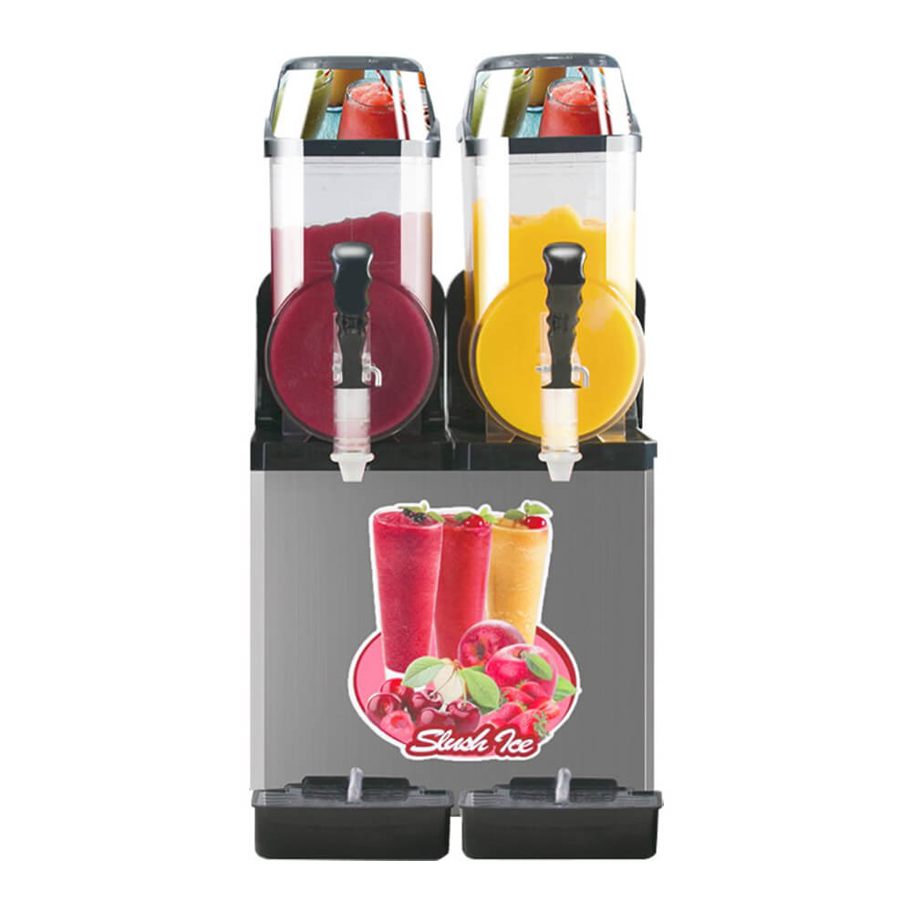 Premium Stainless Steel Margarita Frozen Drink Double Tank Slushy Maker Machine, 30L (SAK48253) image 1