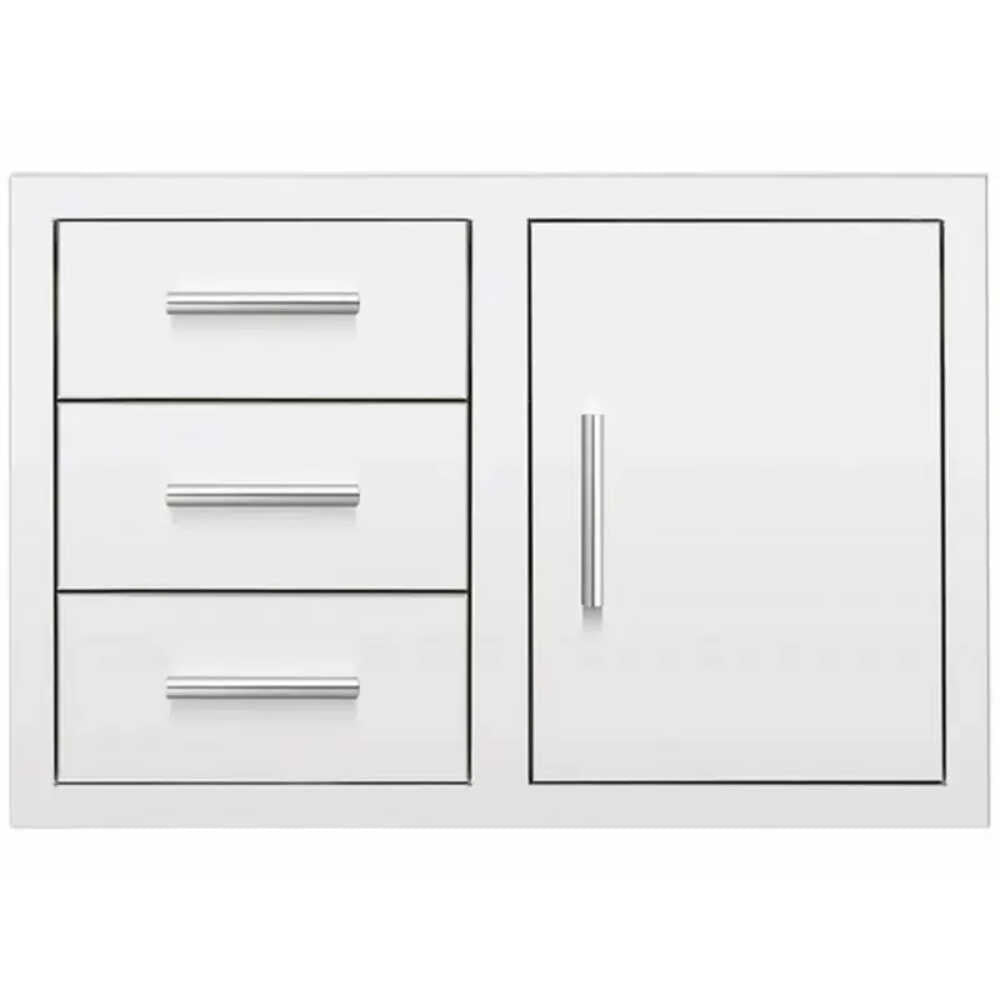 Summerset 33" Stainless Steel Flush Mount Triple Drawer And Access Door Combo [DC3-33] (SAK92847) image 1