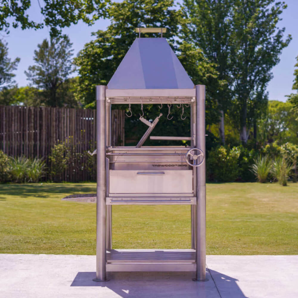 Tagwood BBQ (THE BEAST) Argentine Santa Maria Stainless Steel Wood Fire & Charcoal Gaucho Grill, 61" [BBQ02SS] (SAK38192) image 1