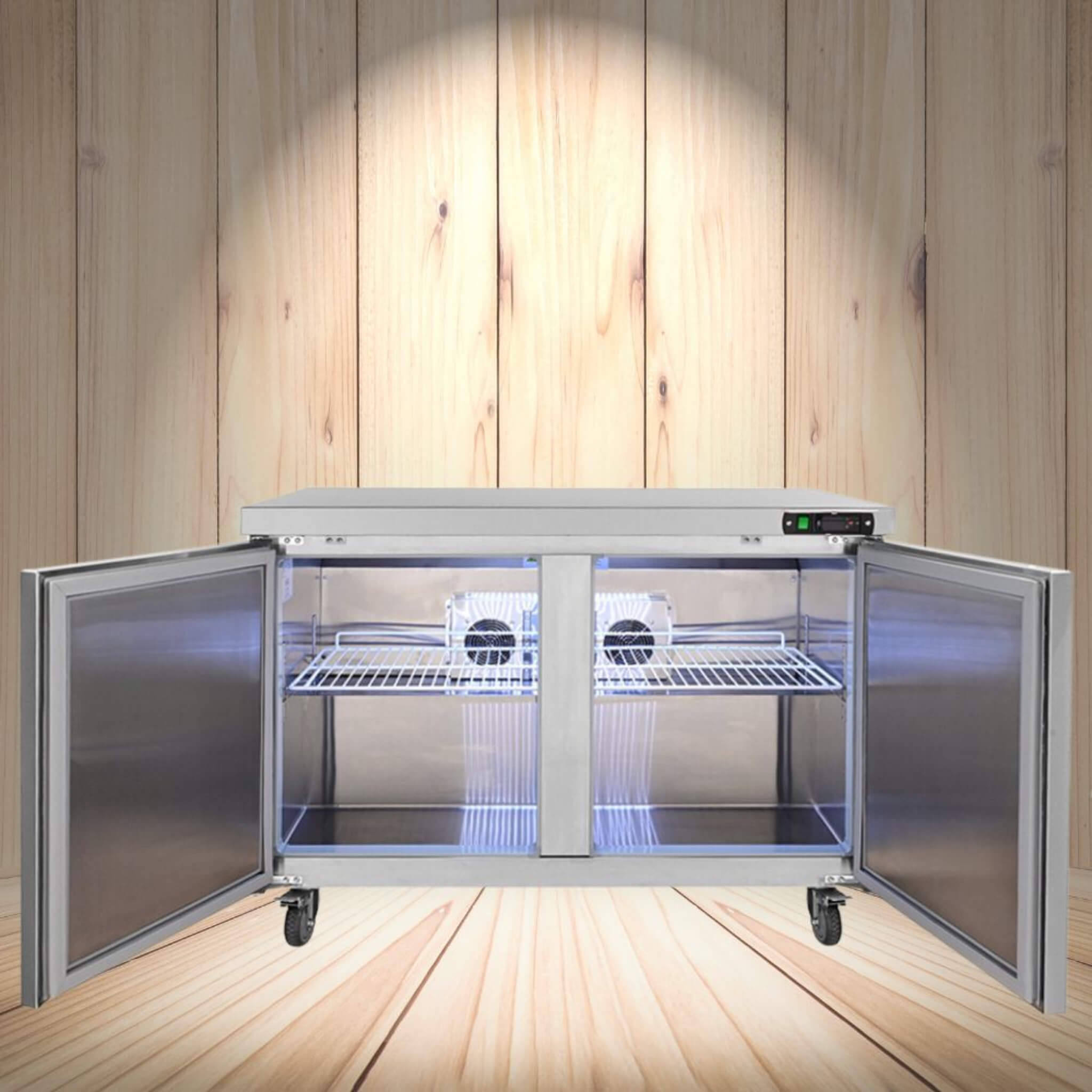 12.9 Cu.Ft 2-Door Commercial Stainless Steel Worktop Undercounter Refrigerator, 48" (SAK13725) image 14