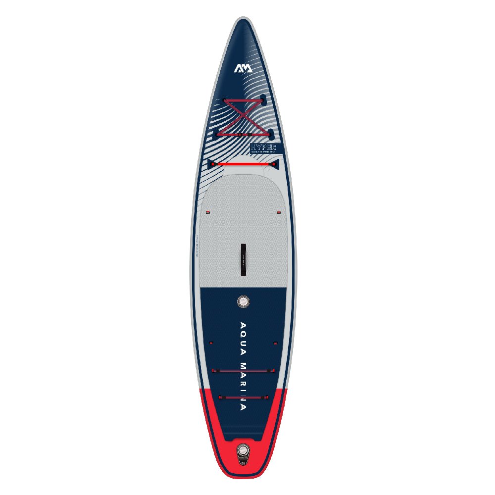 Aqua Marina Hyper BT-23HY02 Navy Touring SUP With Hydrodynamic Rail Edges & Adjustable Bungee, 12FT (SAK23285) image 1