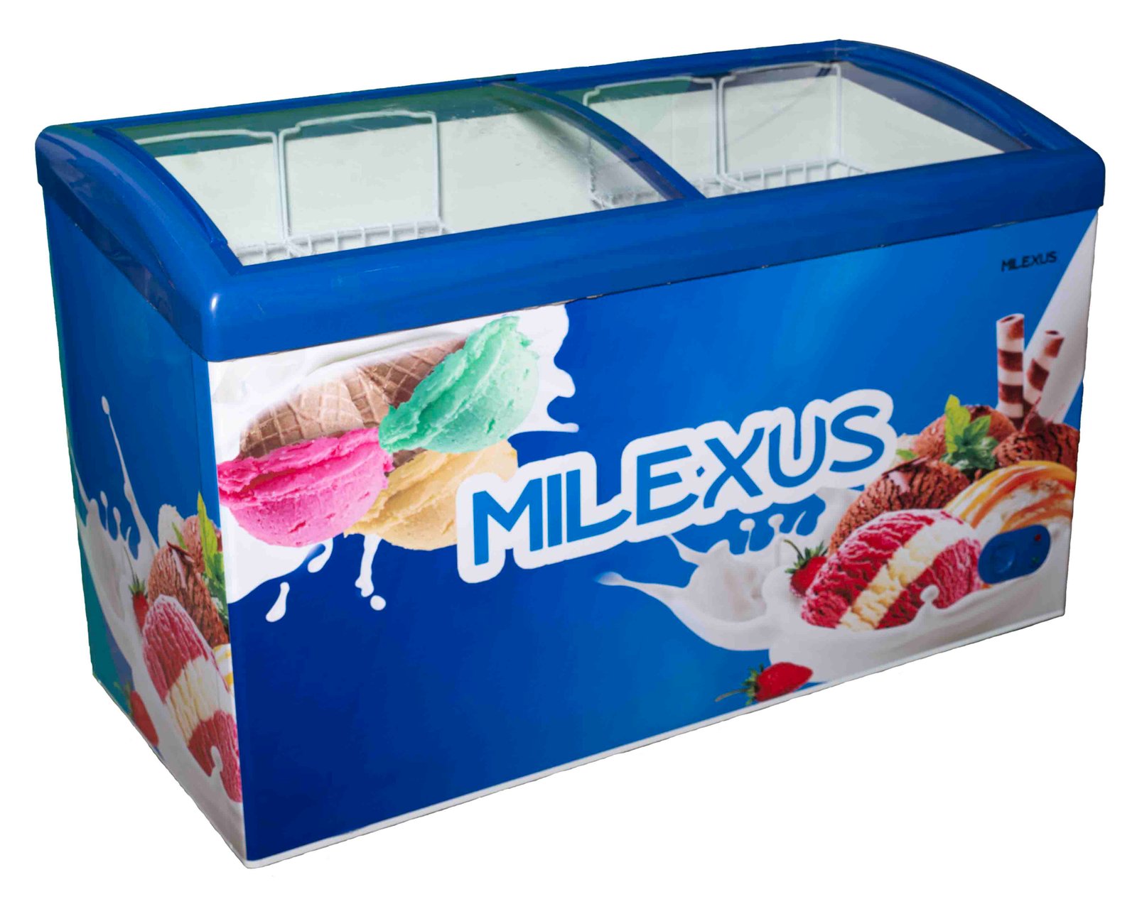 CURVED GLASS DOOR FREEZER DISPLAY - MILEXUS image 1