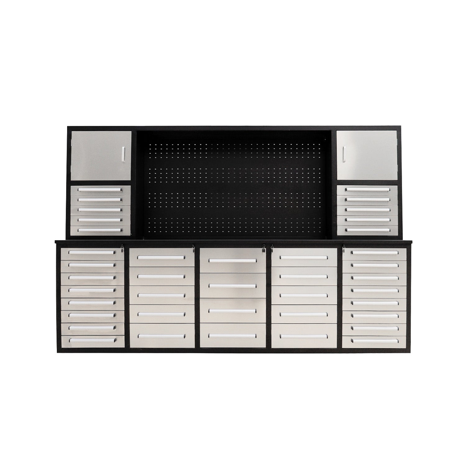 10ft Workbench Cabinet(40 Drawers, 2 Cabinets & 1 Pegboard) image 1