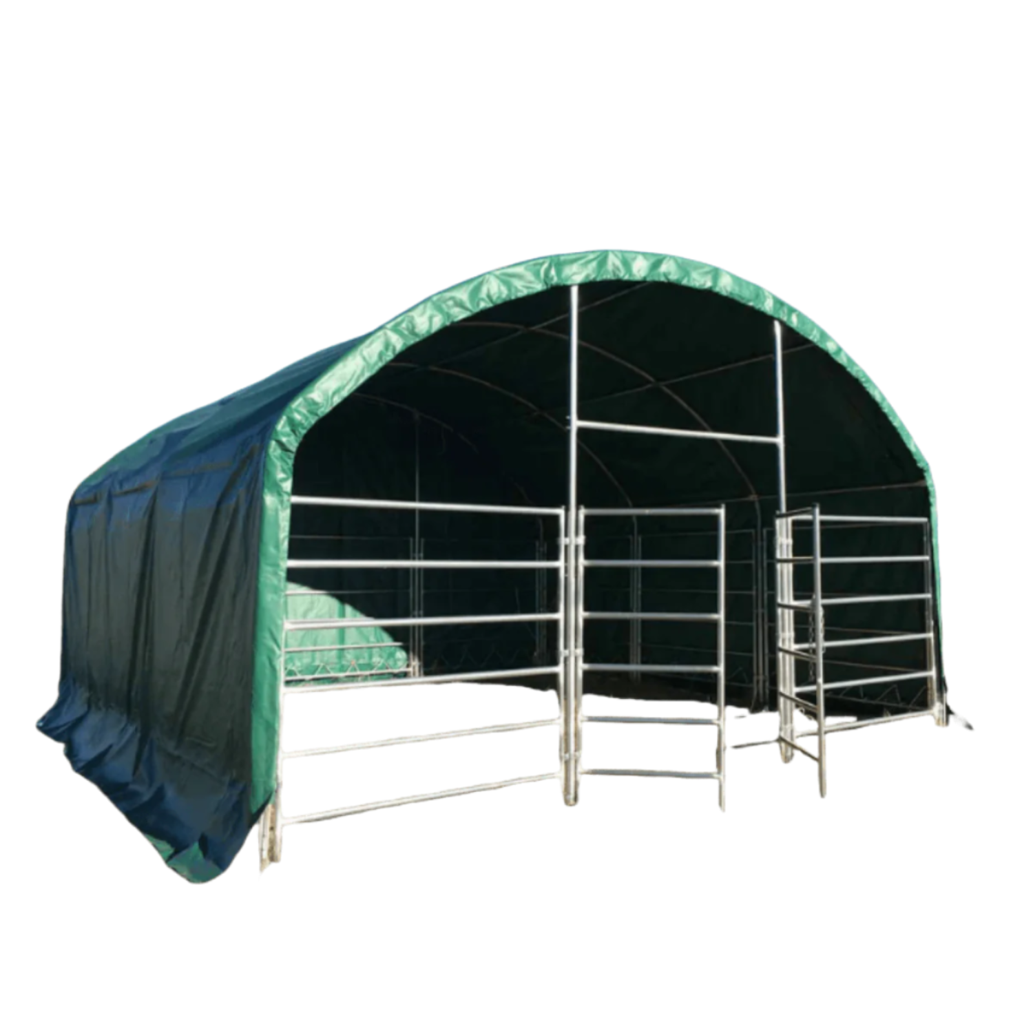 13' x 13' Livestock Corral Shelter with front door image 1
