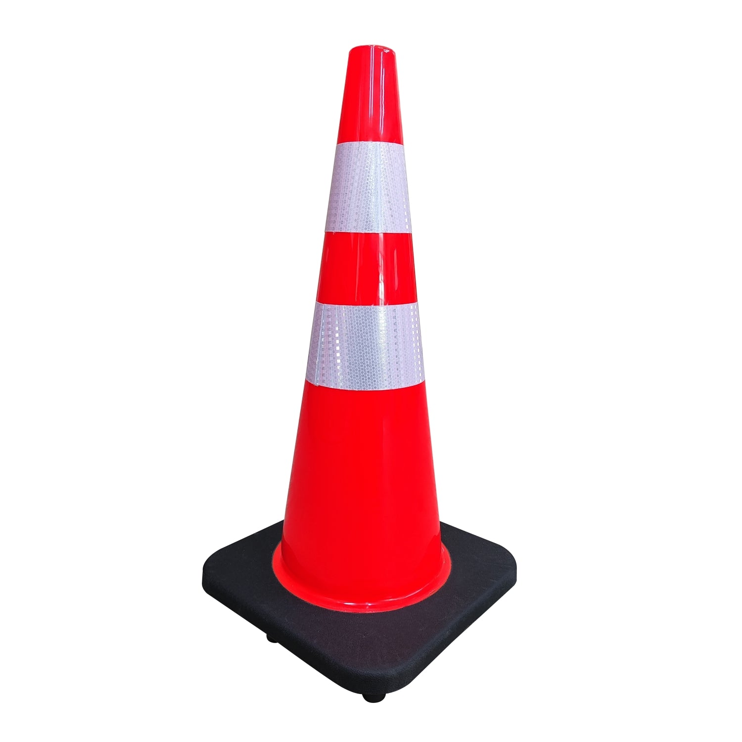 [IL CLEARANCE] 28" Traffic Cone, Reflective, Black Base 250pcs image 1