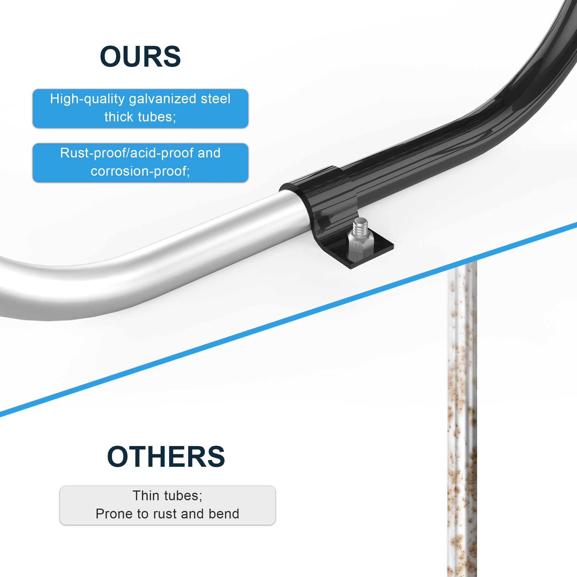 8 ft Metal Picnic Tables for Outdoors image 4