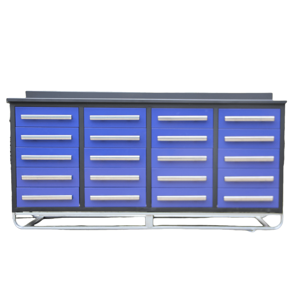 [AS-IS] 7 Garage Storage Cabinets with 20 Drawers image 1