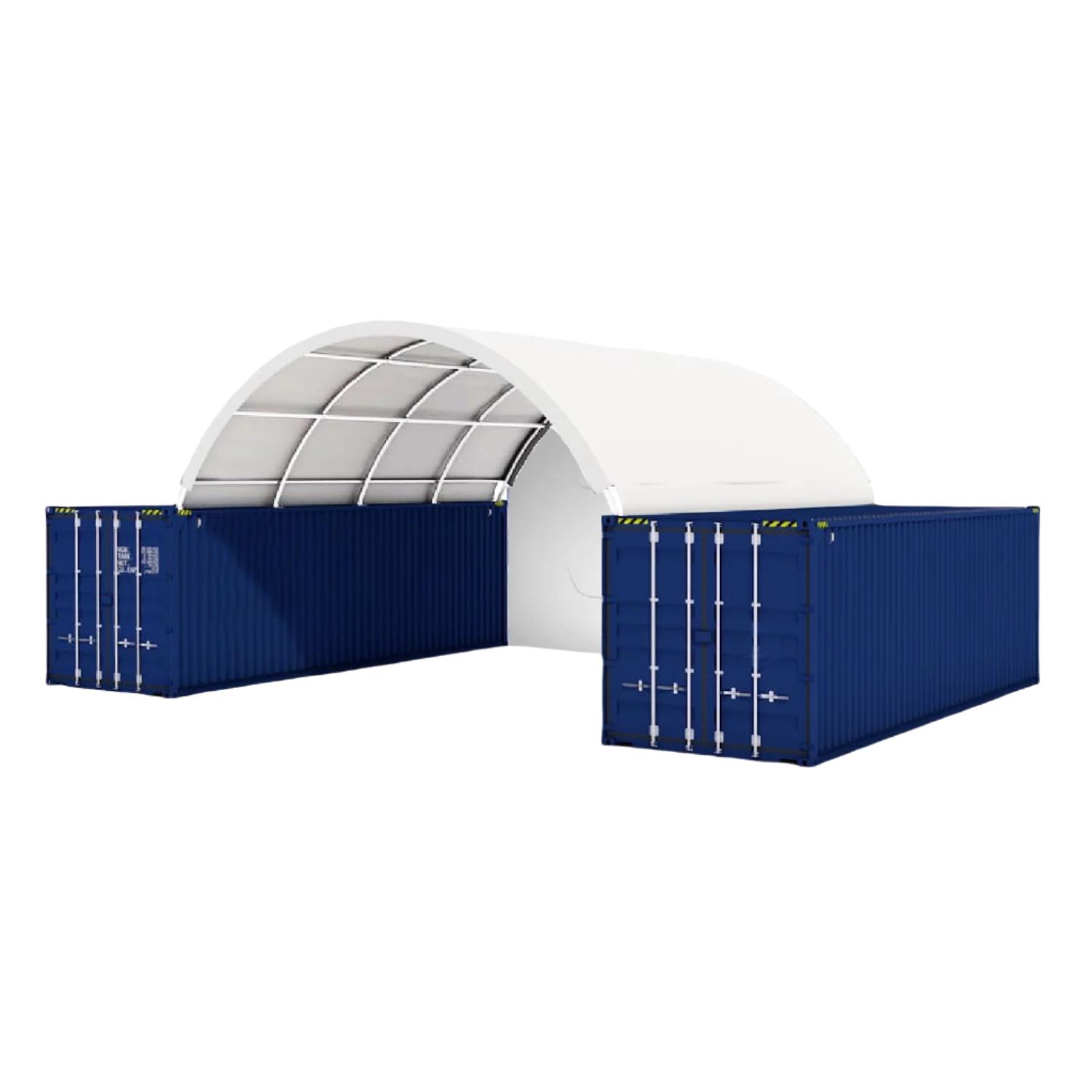 20x20 ft Container Shelter with Closed Back Panel image 1