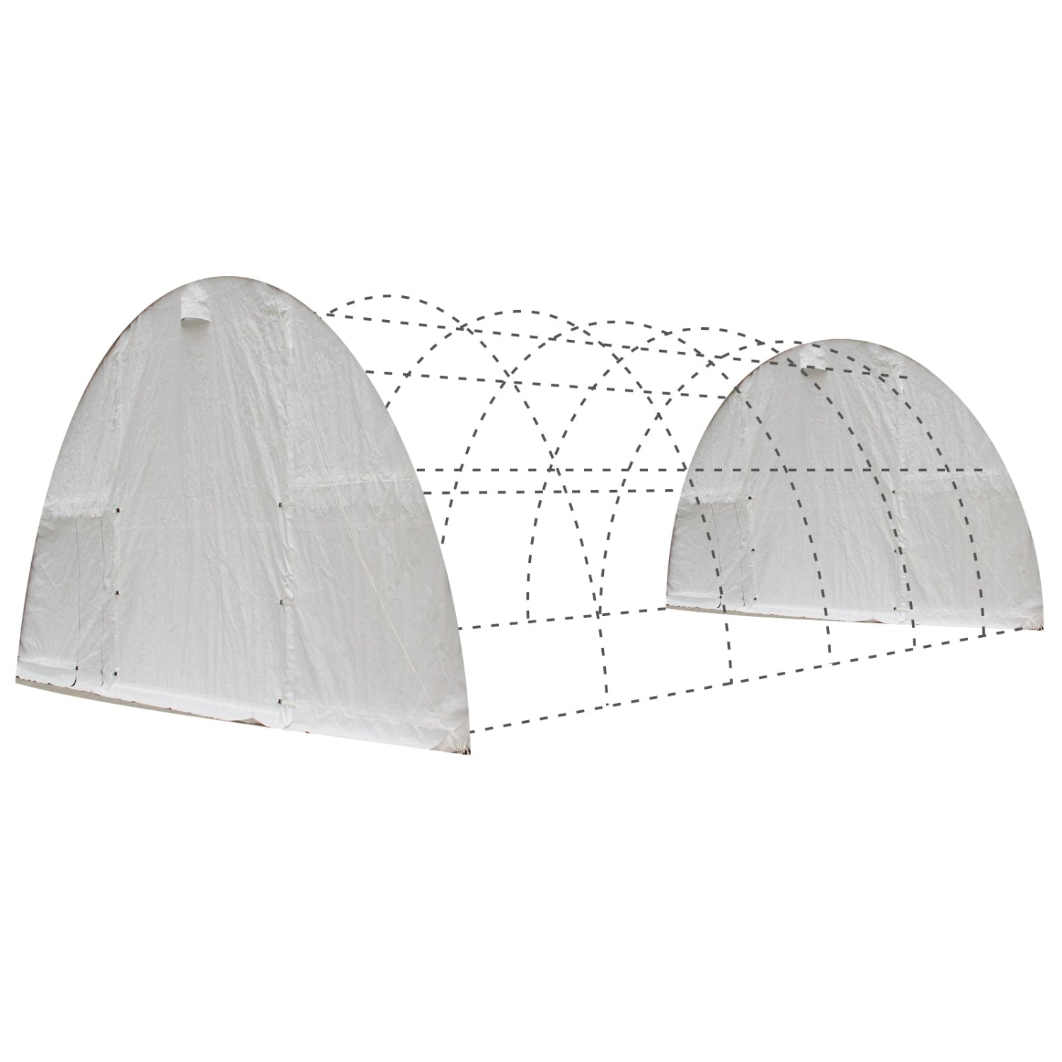 Front/Rear Panel with Roll-up Door for W30'xH15' Storage Shelter image 1