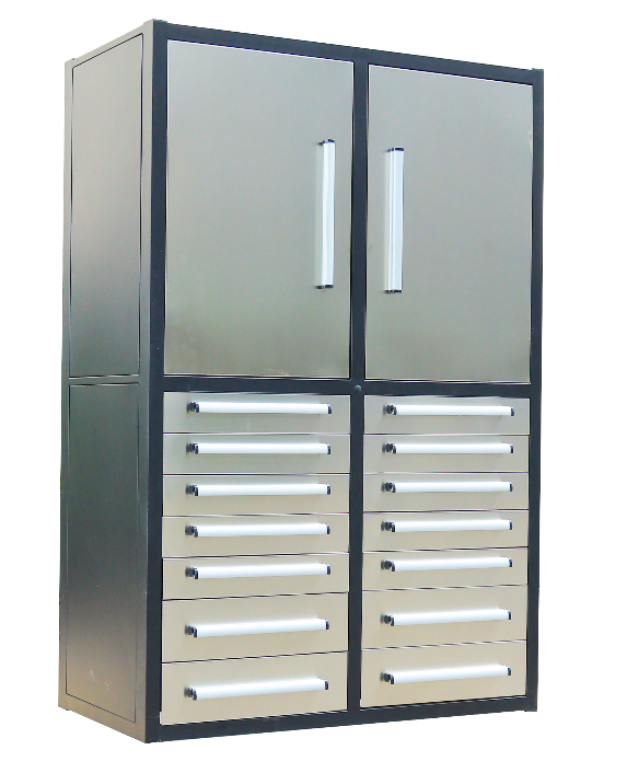 H4ft- 14 Drawers - 2 Cabinet Stainless Steel Cabinet image 1