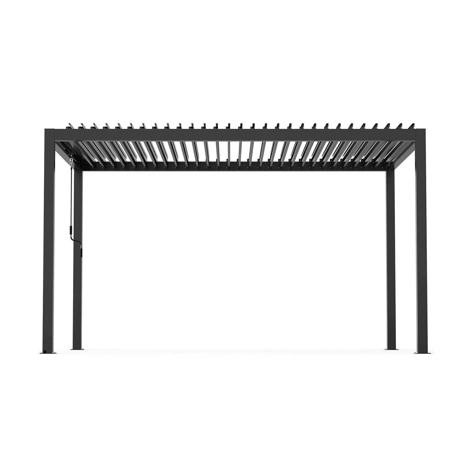 [AS-IS] 13x10 ft Aluminum Louvered Pergola with Adjustable Roof image 1