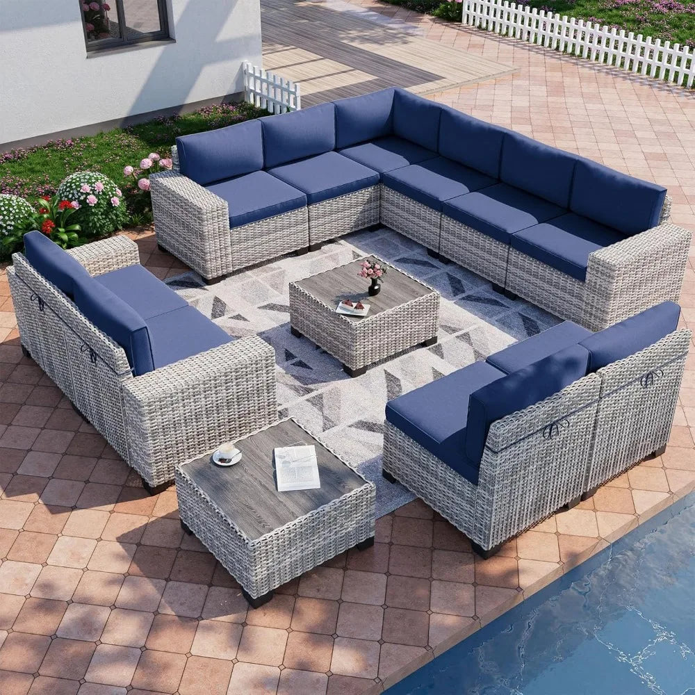 Outdoor Wicker Patio Furniture Set image 1